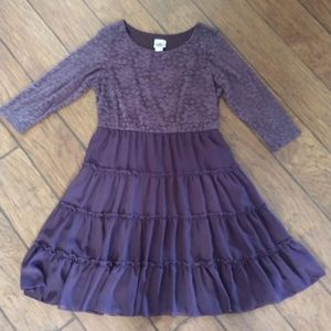 Rod's Western Plum/Purple Lace Tiered Dress